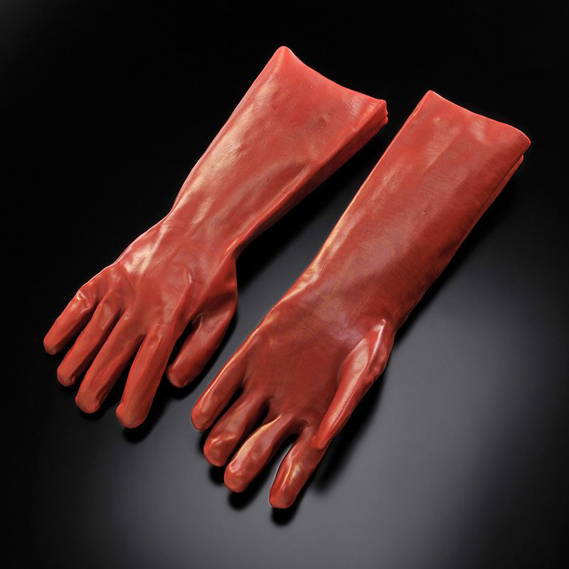 PVC-Handschuhe rotbraun