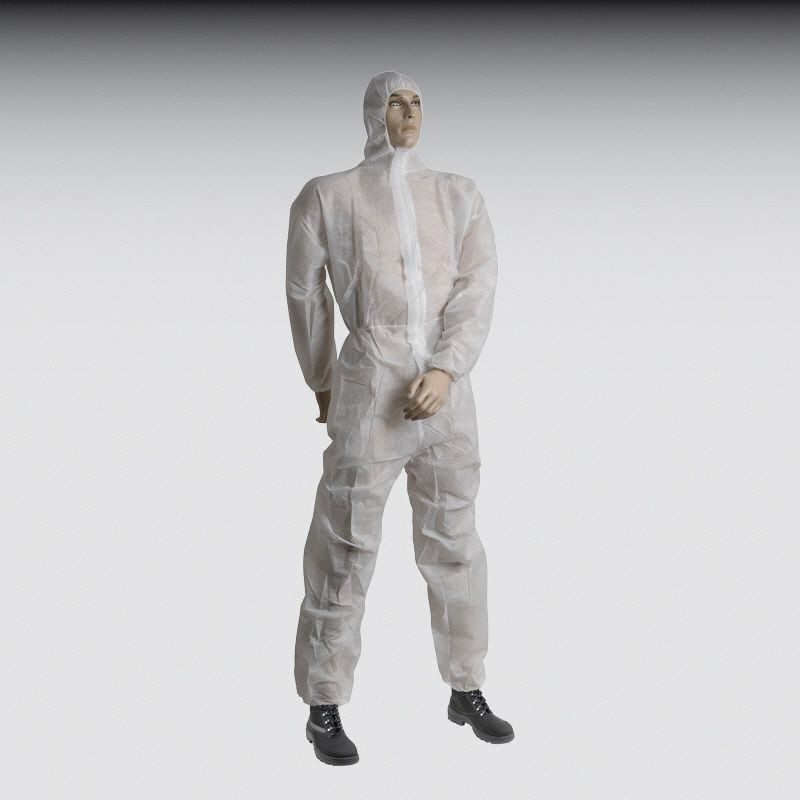 Einweg-Overalls m. Kapuze weiss   Schneberg