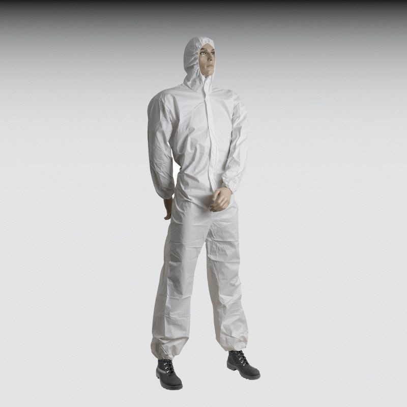 Einweg-Overalls m. Kapuze weiss   Micro