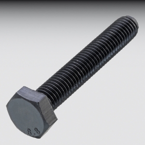 Sechskantschr. DIN 933, s M 10 x  65, schwarz,  8.8