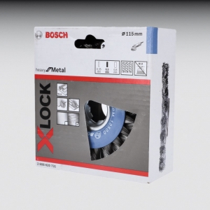 Bosch X-LOCK Scheibenbrste 115mm gezopfter Draht, Drahtstrke 0
