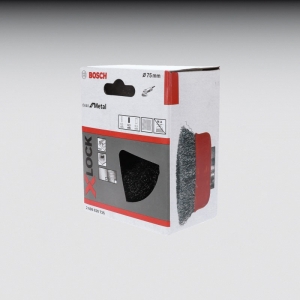 Bosch X-LOCK Topfbrste 75mm gewellter Draht, Drahtstrke 0,3mm