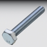 Sechskantschr. DIN 933, v M 12 x  30, verzinkt, 8.8