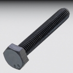 Sechskantschr. DIN 933, s M 24 x 100, schwarz,  8.8