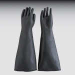 Sandstrahler-Handschuhe schwarz Gr. 10,5     610 mm